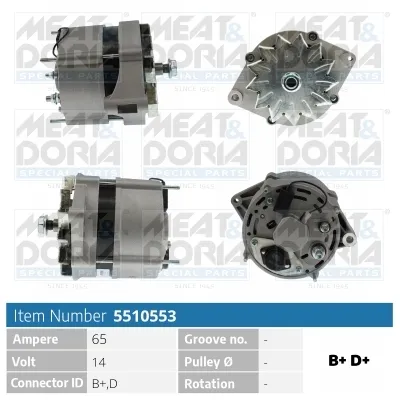 Alternador MEAT & DORIA 5510553