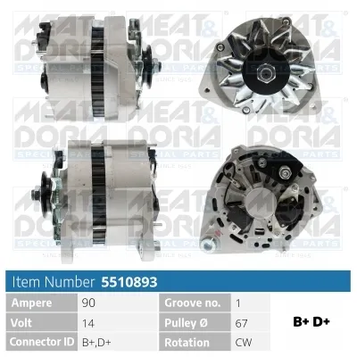 Alternador Audi 80 B4 Saloon · Audi 80 B4 Avant · Audi 100 C3 Saloon