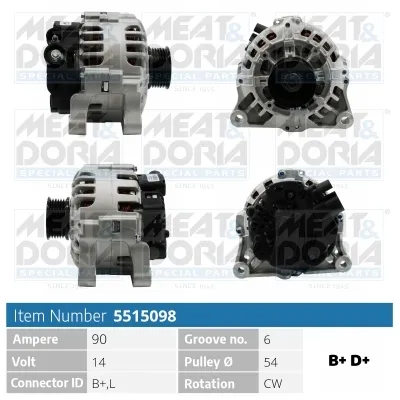 Alternador Citroën XANTIA · Citroën EVASION MPV · Citroën C15 Box Body/MPV