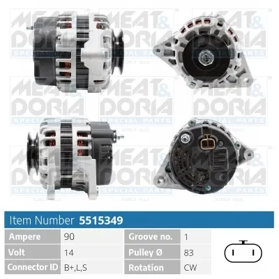 Alternador MEAT & DORIA 5515349