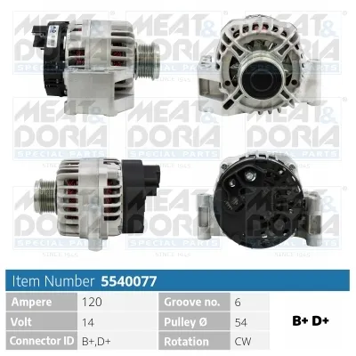 Alternador Alfa Romeo MITO · Fiat DOBLO MPV · Fiat DOBLO Box Body/MPV
