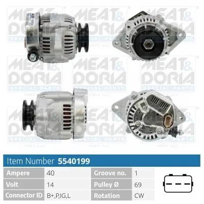 Alternador MEAT & DORIA 5540199