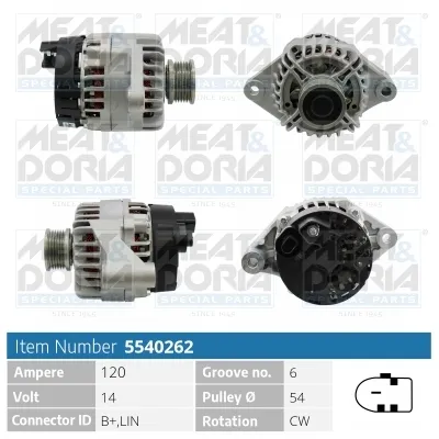 Alternador Alfa Romeo GIULIETTA · Fiat 500L · Fiat 500X