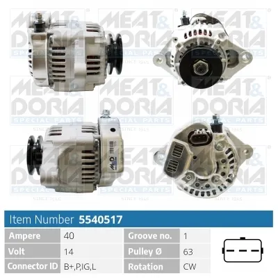Alternador MEAT & DORIA 5540517
