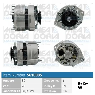 Alternador MEAT & DORIA 5610005
