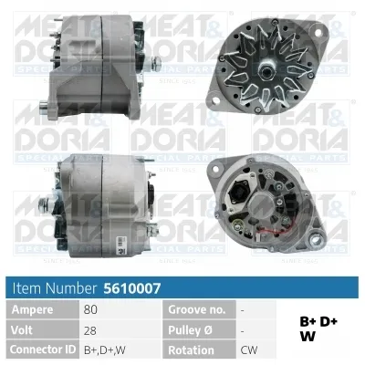 Alternador MEAT & DORIA 5610007