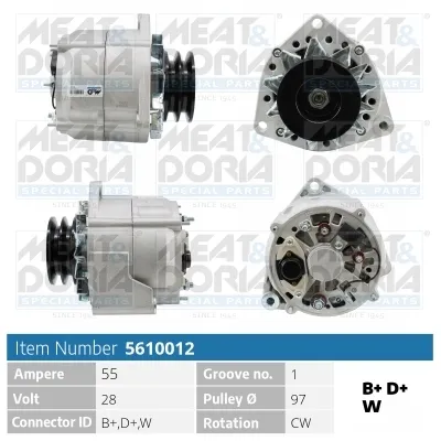 Alternador MEAT & DORIA 5610012