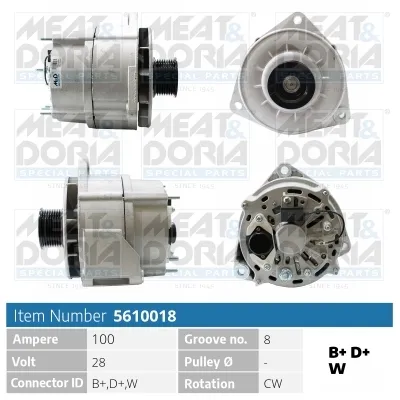 Alternador MEAT & DORIA 5610018