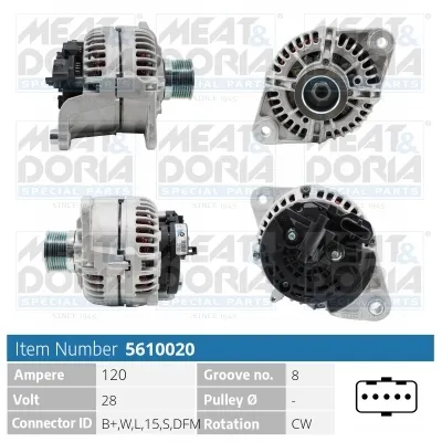 Alternador MEAT & DORIA 5610020