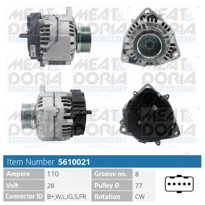 Alternador MEAT & DORIA 5610021