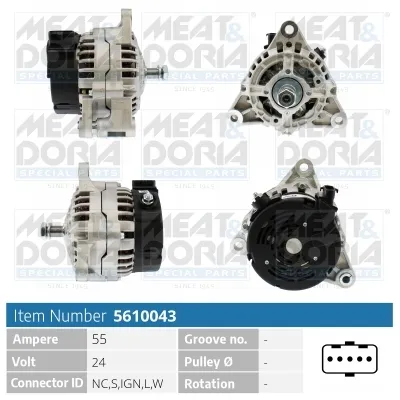 Alternador MEAT & DORIA 5610043