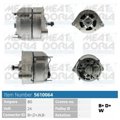 Alternador MEAT & DORIA 5610064
