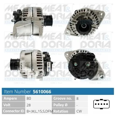 Alternador MEAT & DORIA 5610066