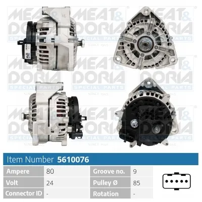 Alternador MEAT & DORIA 5610076