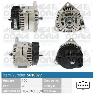 Alternador MEAT & DORIA 5610077