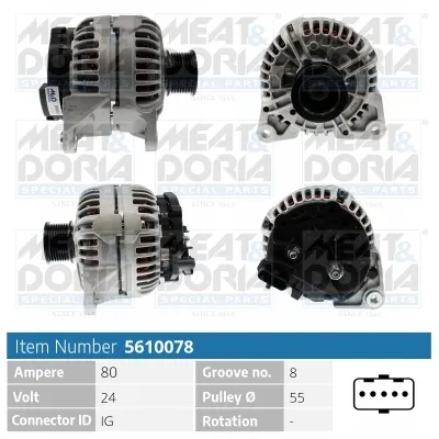 Alternador MEAT & DORIA 5610078