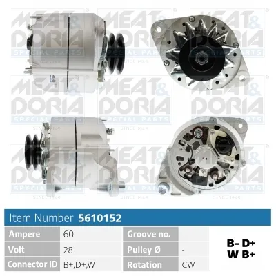 Alternador MEAT & DORIA 5610152