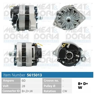 Alternador MEAT & DORIA 5615013