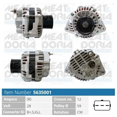 Alternador MEAT & DORIA 5635001