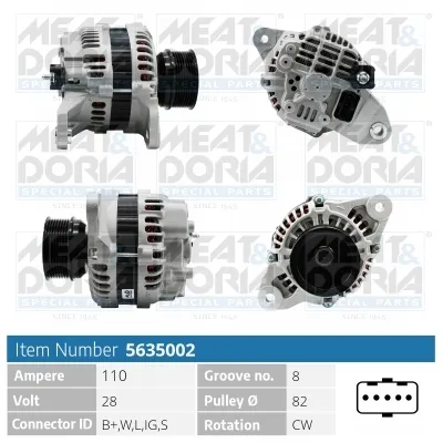 Alternador MEAT & DORIA 5635002