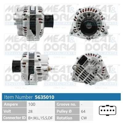 Alternador MEAT & DORIA 5635010