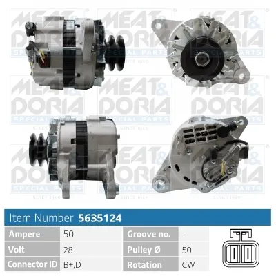 Alternador MEAT & DORIA 5635124