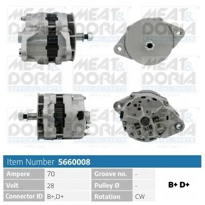 Alternador MEAT & DORIA 5660008