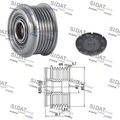 Rueda libre alternador SIDAT 455117