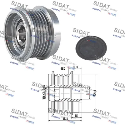 Rueda libre alternador SIDAT 455253