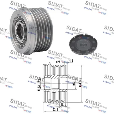 Rueda libre alternador Land Rover RANGE ROVER EVOQUE · Land Rover DISCOVERY SPORT · Land Rover RANGE ROVER EVOQUE VAN