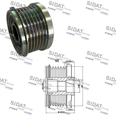 Rueda libre alternador Fiat DOBLO Bus · Fiat DOBLO Cargo · Fiat DOBLO Platform/Chassis