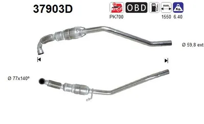 Catalizador Vw TRANSPORTER T5 Platform/Chassis (7JD, 7JE, 7JL, 7JY, 7JZ, 7F · Vw TRANSPORTER T5 Van · Vw TRANSPORTER T5 Bus