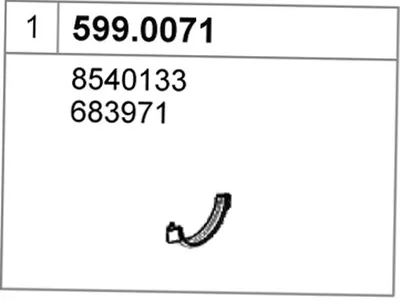 Juego de montaje, silenciador ASSO 599.0071