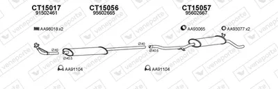 Sistema de gases de escape Citroën C15 Box Body/MPV