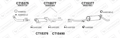 Sistema de gases de escape Citroën C15 Box Body/MPV