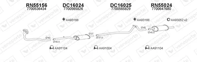 Sistema de gases de escape Dacia 1310 Saloon