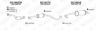 Sistema de gases de escape Dacia SANDERO