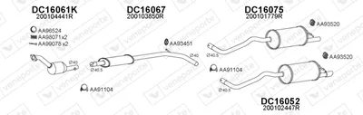 Sistema de gases de escape Dacia DUSTER · Dacia DUSTER SUV Van