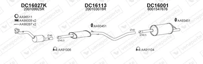Sistema de gases de escape Dacia LOGAN