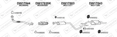 Sistema de gases de escape Daewoo NUBIRA