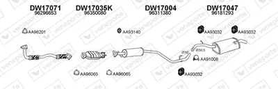 Sistema de gases de escape Daewoo NUBIRA