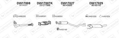 Sistema de gases de escape Daewoo NEXIA