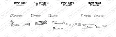 Sistema de gases de escape Daewoo NEXIA Saloon