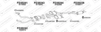 Sistema de gases de escape Ford SCORPIO I