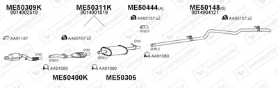 Sistema de gases de escape Mercedes-Benz SPRINTER 3-t Bus · Mercedes-Benz SPRINTER 3-t Van