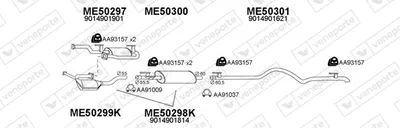 Sistema de gases de escape Mercedes-Benz SPRINTER 2-t Platform/Chassis · Mercedes-Benz SPRINTER 2-t Van · Mercedes-Benz SPRINTER 2-t Bus