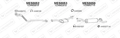 Sistema de gases de escape Mercedes-Benz 123 T-Model