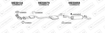 Sistema de gases de escape Mercedes-Benz 123 T-Model