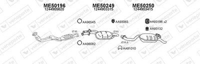 Sistema de gases de escape Mercedes-Benz E-CLASS Coupe