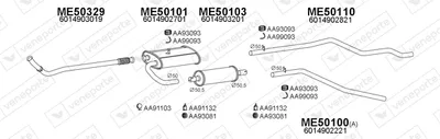 Sistema de gases de escape Mercedes-Benz T1/TN Platform/Chassis